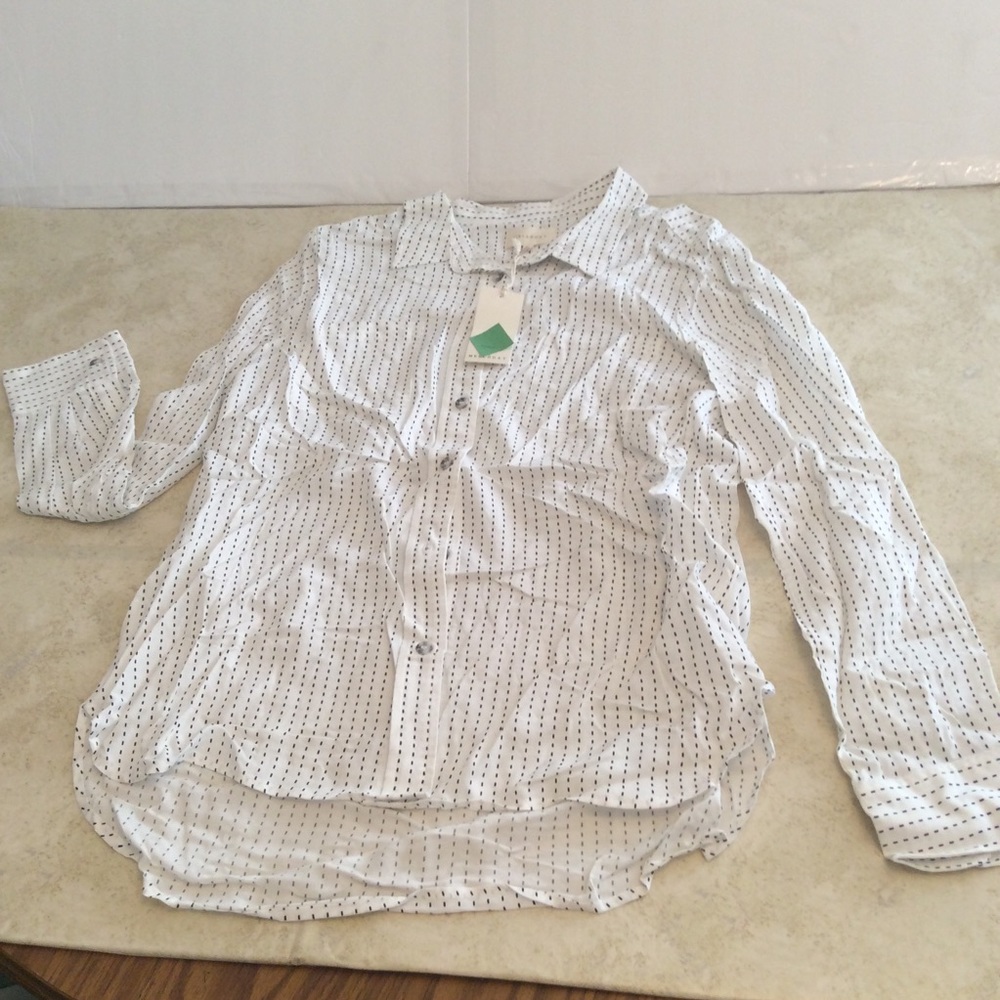 Melloday women’s blouse black dot design mm
